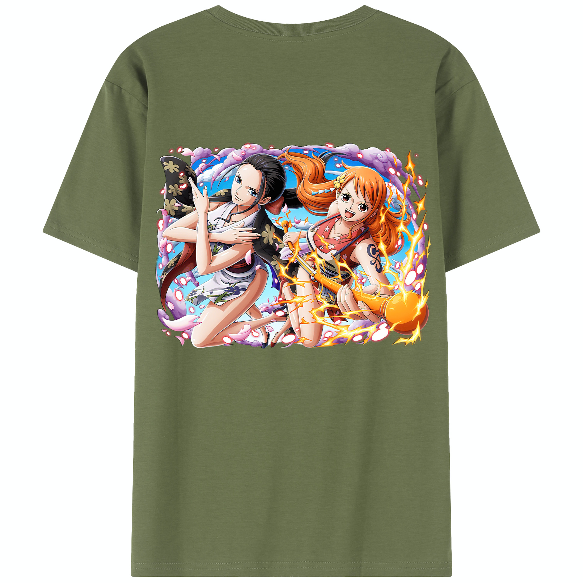 ワンピース ナミ ONE PIECE Nami 綿100％半袖Tシャツ（背面プリント）